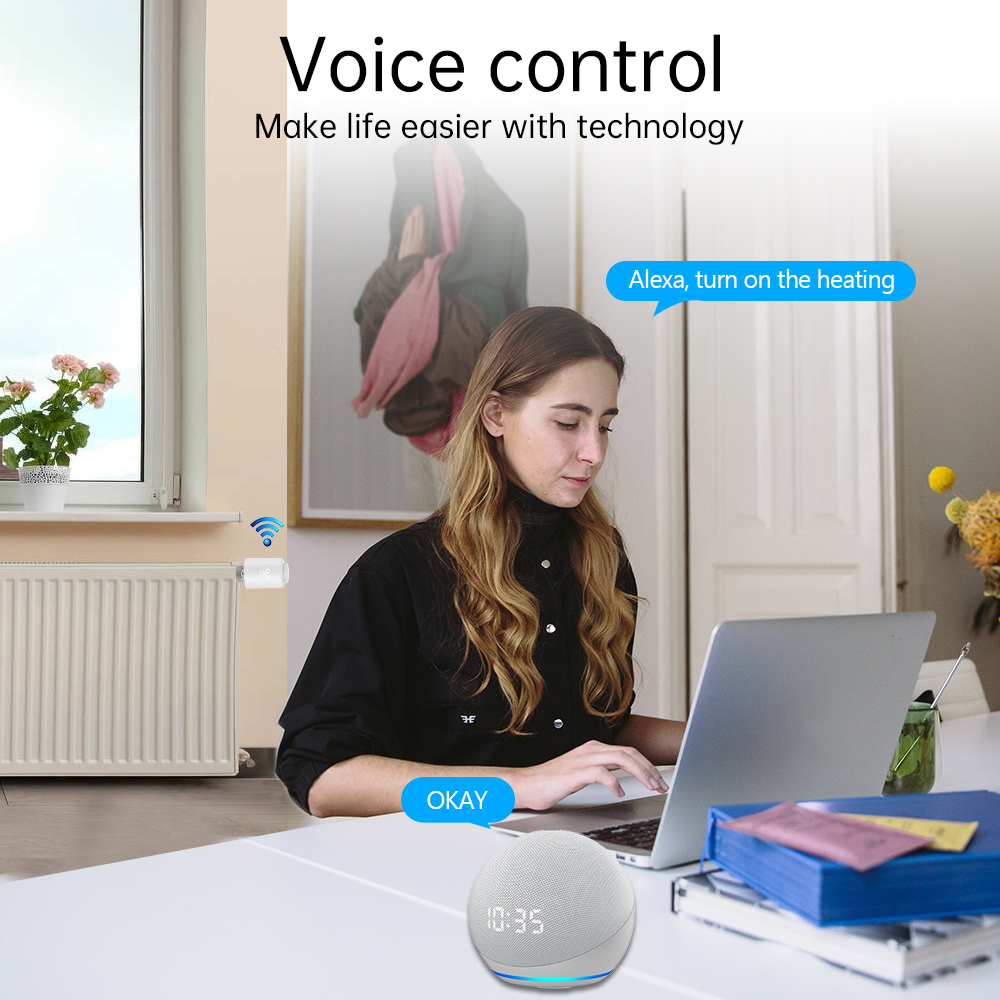 SafeHome Tuya Zigbee 3.0 TRVL Smart Thermostat OLED Radiator Actuator Valve Programmable Temperature Controller Android Flip Home — изображение 5