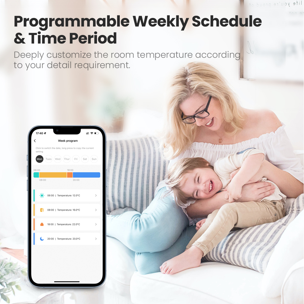 SafeHome Tuya Wifi/Zigbee Control Room App Control Easy Installation Smart Radiator Valve Heating Thermostat (16 reviews) 7150 sold — изображение 2