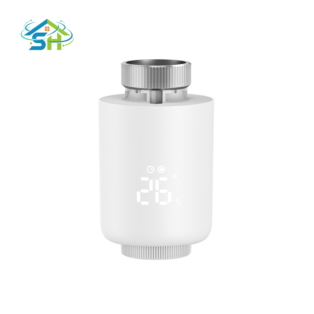 SafeHome Tuya Zigbee 3.0 TRVL Smart Thermostat OLED Radiator Actuator Valve Programmable Temperature Controller Android Flip Home