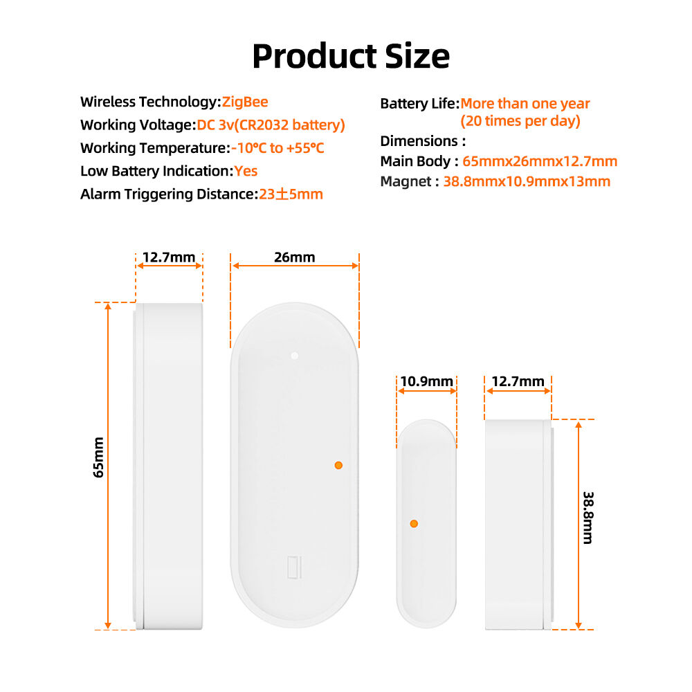 SafeHome Zigbee Tuya Smart Door Window Sensor Real-time Detection of the Opening Closing Door Sensor — изображение 9